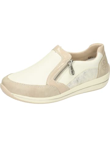 rieker Komfort-Slipper in champignon/offwhite/cliff/beige-gold