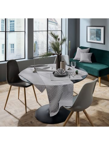 Erwin Müller Jacquard, Baumwollmischung Tischdecke Denia in silber