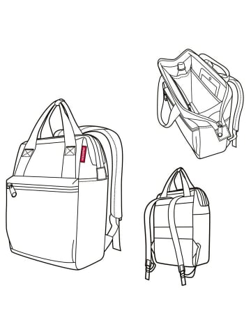 Reisenthel travelling allrounder R - Rucksack 40 cm (twist maroon) in twist silver
