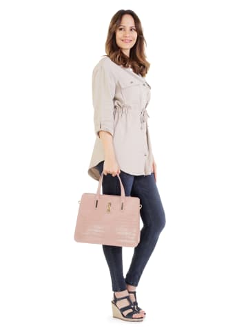 Cluty Handtasche echt Leder in rosa