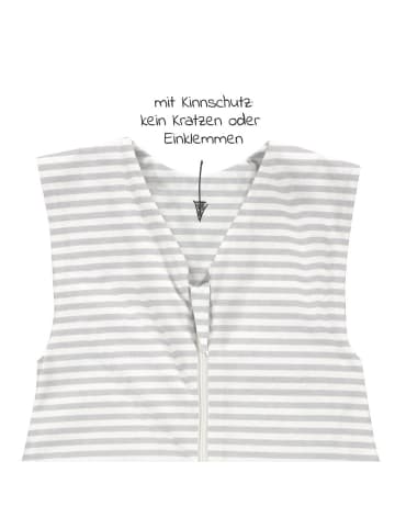 Alvi Sommer-Schlafsack mit Füßen in grau,weiss