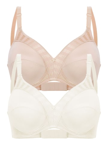 Felina 2er Pack BH ohne Bügel in champagner sand