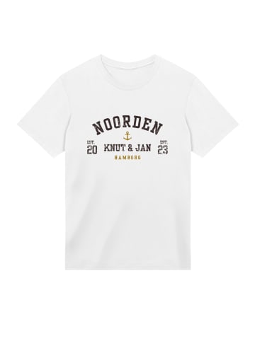 F4NT4STIC T-Shirt Knut & Jan Hamburg Noorden Collegiate in weiß