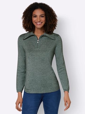 WITT WEIDEN Pullover in petrol-jade-meliert