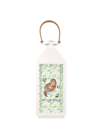 Mr. & Mrs. Panda outdoor laterne Otter Seerose mit Spruch in Transparent