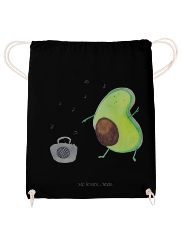 Mr. & Mrs. Panda Beutelrucksack Avocado Tanzen ohne Spruch in Schwarz