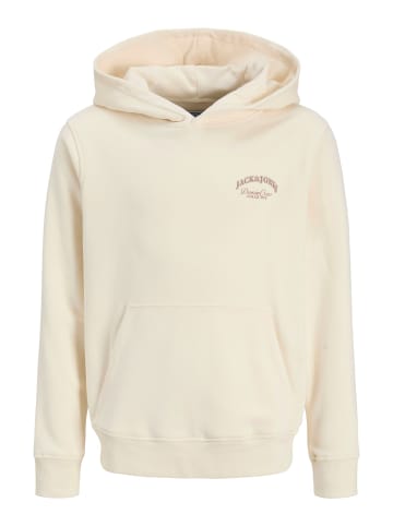 JACK & JONES Junior Hoodie JJEBRANDES BACKP RELAXED SWEAT in antique white