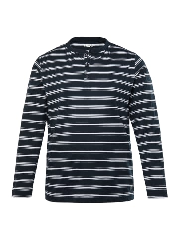 Men Plus Langer Schlafanzug in navy blau