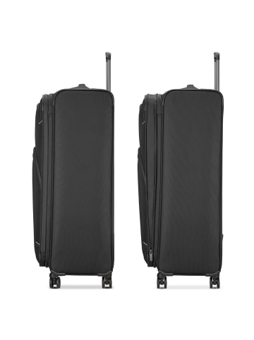 Roncato Gateway 4 Rollen Trolley XL 90 cm mit Dehnfalte in black
