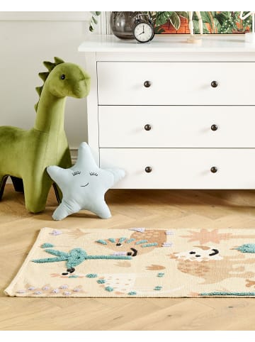 Beliani Kinderteppich STABAT in Bunt/Orange/Braun - (W) 80 x (L) 150 cm