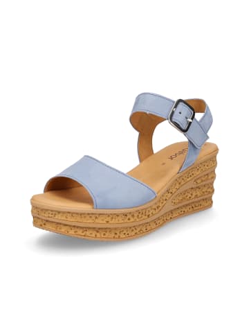 Gabor Fashion Plateau-Sandalette in jeans blau