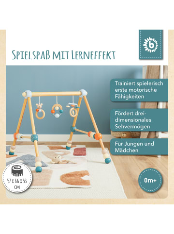 Bieco Spielwaren Spielbogen aus Holz höhenverstellbar - ab Geburt in Blau