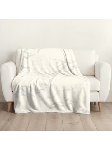 TRAUMHELDEN Wohndecke "Marmor" in Weiß / Grau