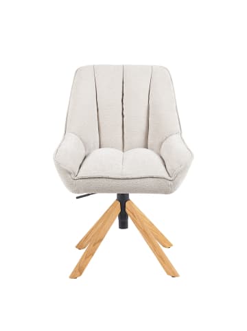DUBI Möbel 2er-Set: Bürostuhl Mika-Hedi in Creme - (B)60 x (H)89 x  (T)68 cm