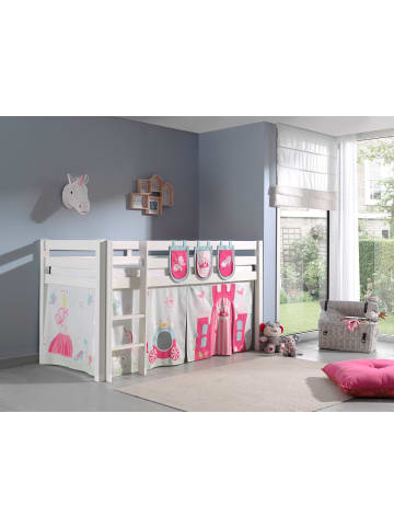 58 aufm Kessel KINDERBETT Karolina 210x114x106 Massivholz Weiß Textilset Princess 3