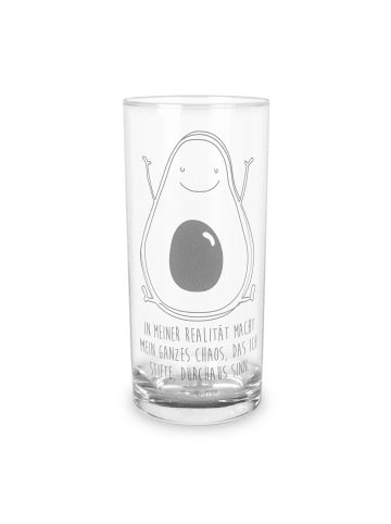 Mr. & Mrs. Panda Blümchentailglas Avocado Glücklich mit Spruch in Transparent