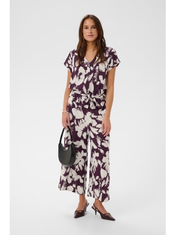Kaffe Overall KAmira Loose fit in Blackberry Wine/Chalk Flowers