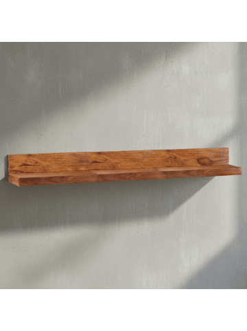 KADIMA DESIGN Wandregal MUMBAI Massiv-Holz Holzregal 60 cm Landhaus-Stil in Massivholz