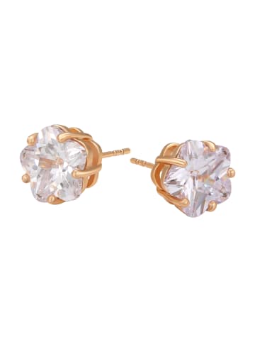 faina Women Stud Earrings in Rose Gold White