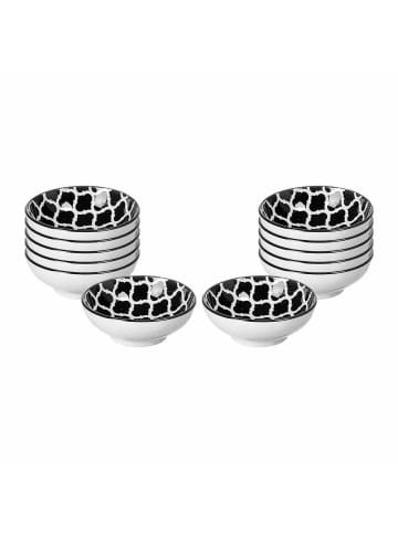 Ritzenhoff & Breker 12er Set Dipschalen Takeo Swing ø 8 cm in schwarz-weiß