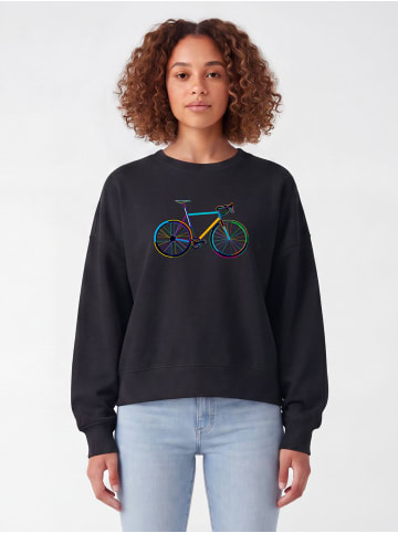 wat? Apparel Sweatshirt Fahrrad by night in Schwarz