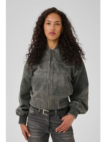 My Essential Wardrobe Lederjacke MattyMW Loose fit in Medium Grey Retro Wash