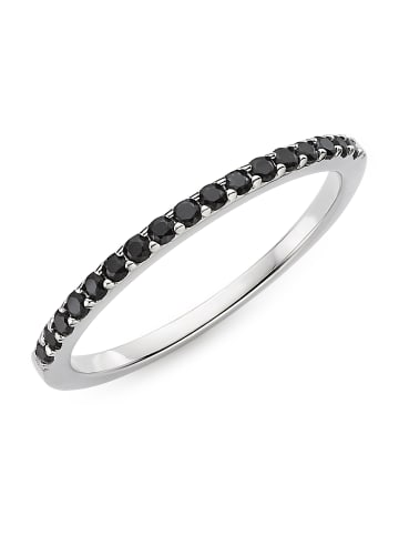 Aniston Fingerring in silberfarben-schwarz