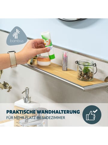 bremermann Bad Serie PIAZZA BAMBUS Bambusablage ca. 53,5 x 6 x 14 cm (B/H/T)