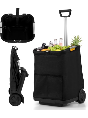 COSTWAY Einkaufstrolley klappbar 50 L in Schwarz