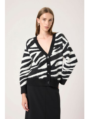 Soaked in Luxury Strickjacke SLSorea Baggy fit in Black and White Animal