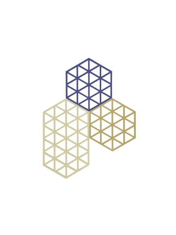 Zone Denmark Untersetzer in Khaki/Warm sand/Indigo