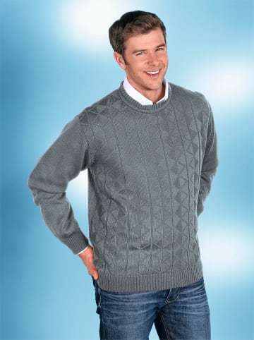 Sieh an! Pullover in grau-meliert