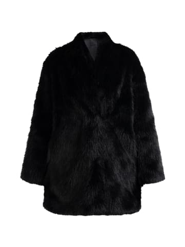 DreiMaster Klassik Faux Fur Mantel in Schwarz