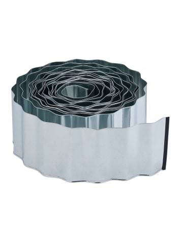 relaxdays Rasenkante in Silber - 15 m