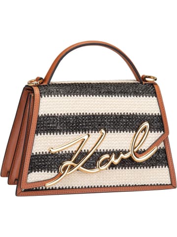 Karl Lagerfeld Handtasche K/Signature MD CB Raffia 241W3012 in Natural/Sudan Brown