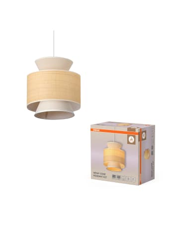 Osram Decor Wrap Cone Pendelleuchte E27 Beige Raffia 350mm