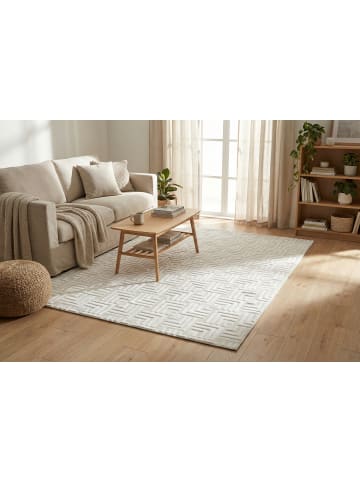 Vivorum Kurzflor Teppich Calma 325 in Weiß