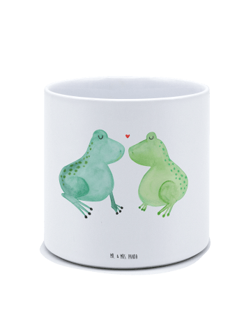 Mr. & Mrs. Panda XL Blumentopf Frosch Liebe ohne Spruch in Weiß