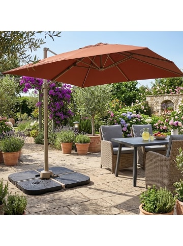 relaxdays 4 x Schirmgewichte in Schwarz - (B)50 x (H)7,5 x (T)50 cm