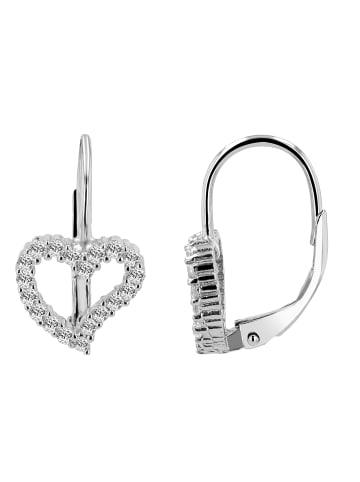 Adeliás Damen Anhänger – Herz Herzanhänger aus 925 Silber in silber