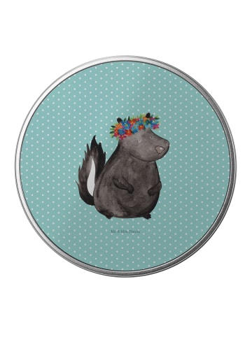 Mr. & Mrs. Panda Kaffeedose Stinktier  ohne Spruch in Türkis Pastell