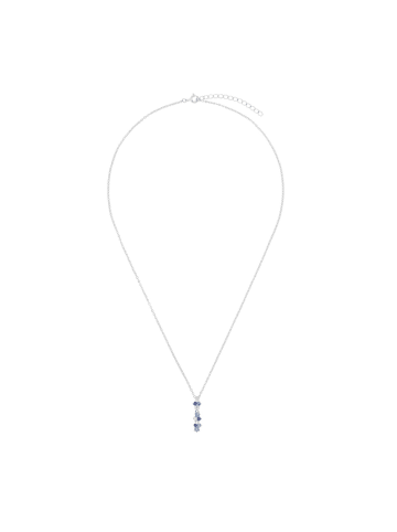 Amor Kette mit Anhänger Silber 925, rhodiniert in blau