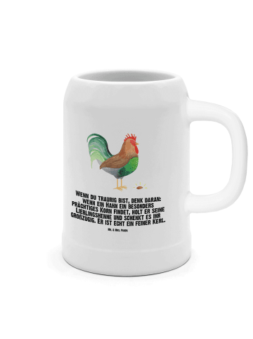 Mr. & Mrs. Panda Krug Hahn Korn mit Spruch in Weiß