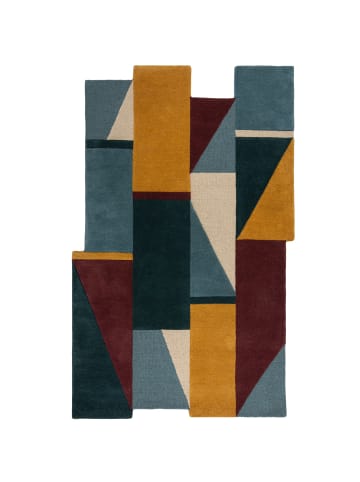 KADIMA DESIGN Wollteppich Shuffle Muster, Abstrakt, Wohnzimmer in Multicolor