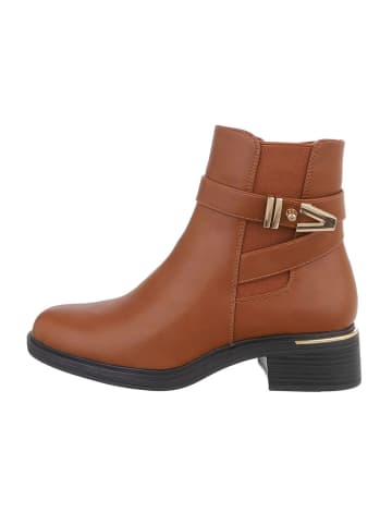 Ital-Design Stiefelette in Camel