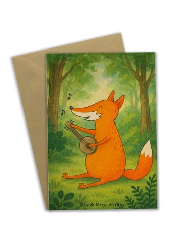 Mr. & Mrs. Panda valentinstagskarte Fuchs Gitarre Design ohne Sp... in Weiß