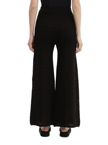 Marc O'Polo Ajour-Pants wide in Schwarz