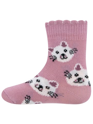 ewers 2er-Set Socken 2er Pack Katze in navy/altrosa