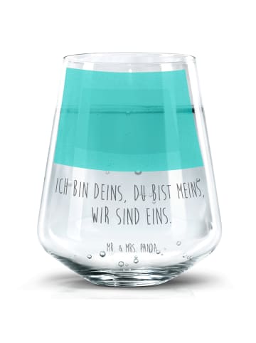 Mr. & Mrs. Panda Wasserglas Capybara Liebe mit Spruch in Transparent