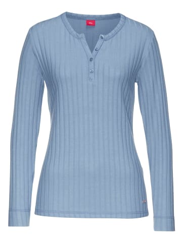 S. Oliver Langarmshirt in rauchblau